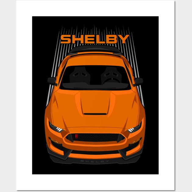 Ford Mustang Shelby GT350R 2015 - 2020 - Orange Wall Art by V8social